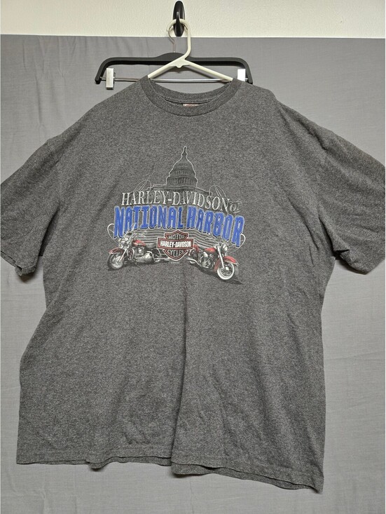 Harley-Davidson Other - Harley Davidson National Harbor Washington DC Graphic T Shirt Gray XL